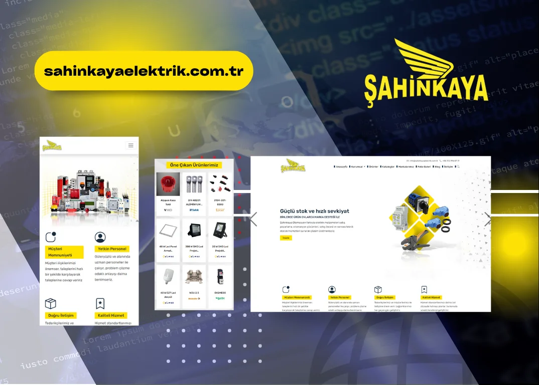 Şahin Kaya Elektrik Kurumsal Web Sitesi